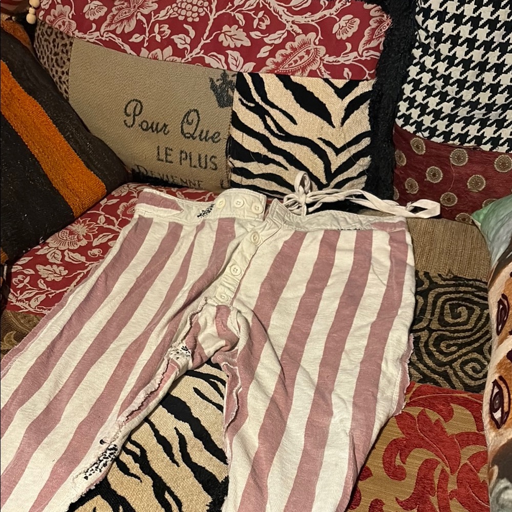 Magnolia Pearl Pink and White Striped Pants